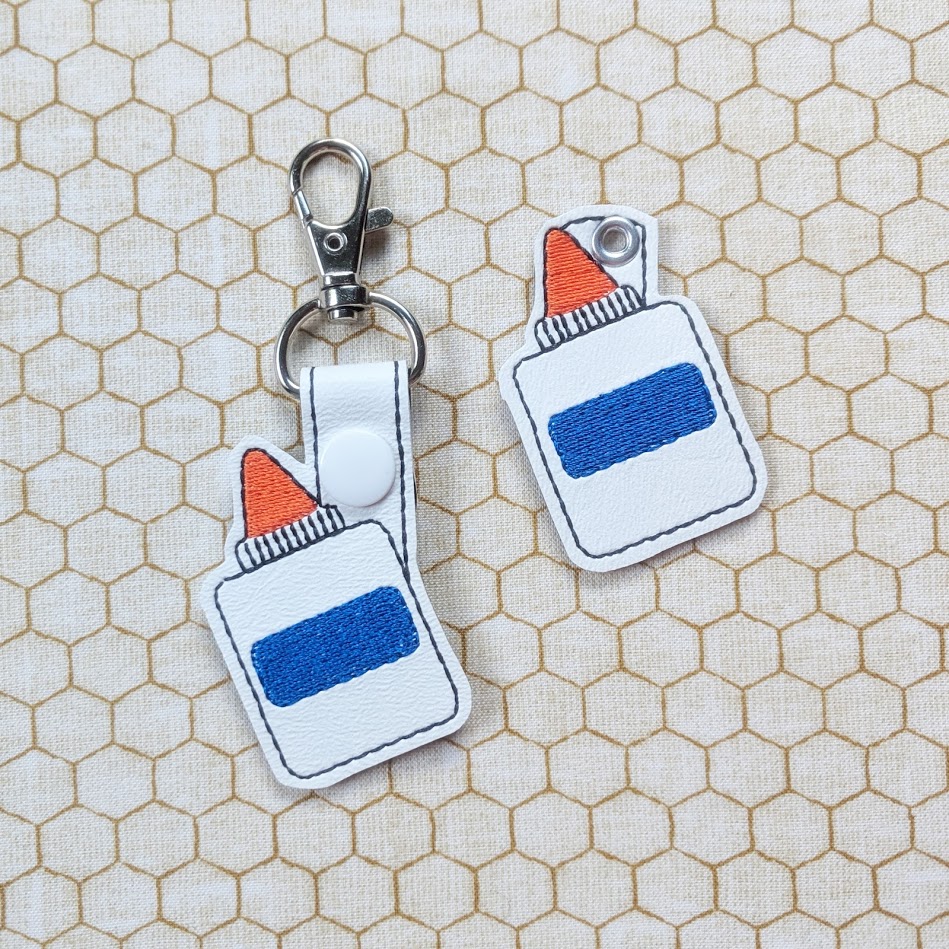 Glue Snap Tab & Eyelet Key Fob Set August 2019 Designs by Little Bee