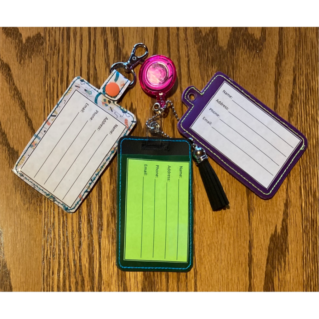 Quilted ID Card/Badge Holder 5x7 and up ONLY October 2020 Designs