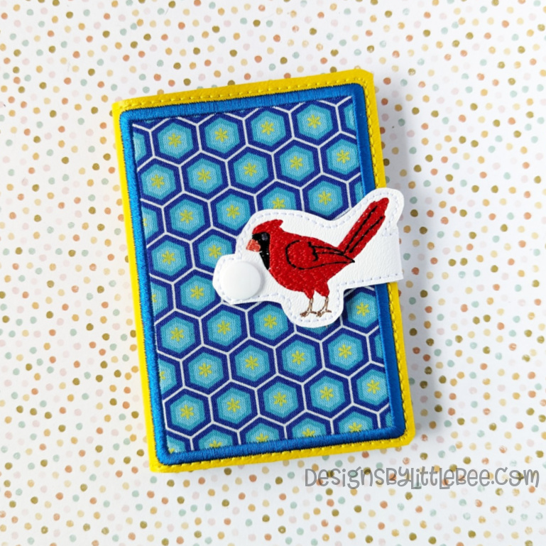 Cardinal Mini Composition Book Snap Cover Designs by Little Bee