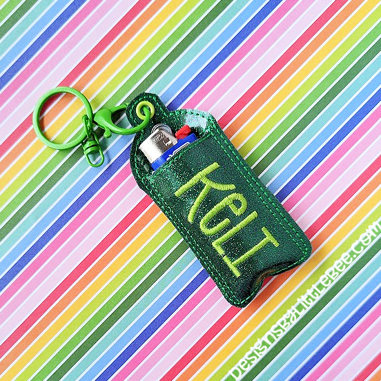 Lighter Holder Simple Slice Snap Tab & Eyelet Key Fob Designs by